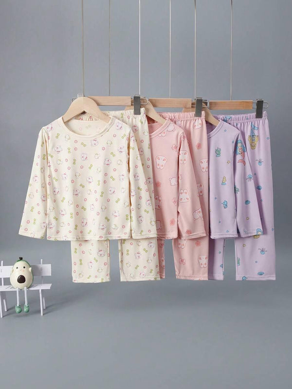 Kit Pijama Infantil 6 Peças – Manga Longa Verão