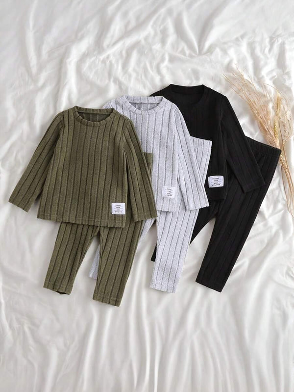 Kit 6 Peças Infantil – Manga Longa + Calça Estampada