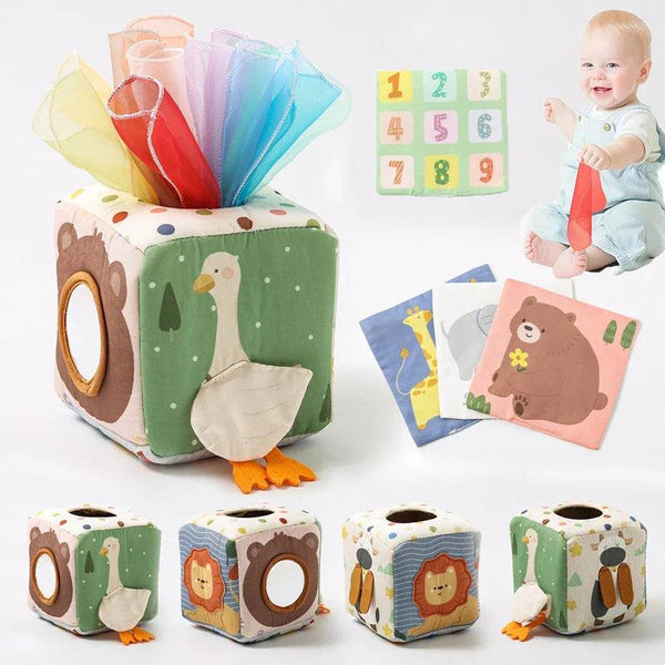 Brinquedo Montessori Caixa de Tecido Mágica